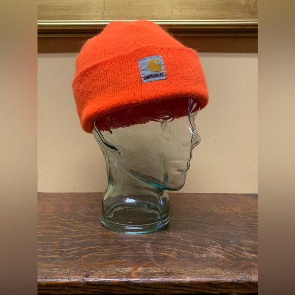 Youth Unisex One Size CARHARTT A18 WATCH CAP Beanie Hat Orange - Picture 6 of 16